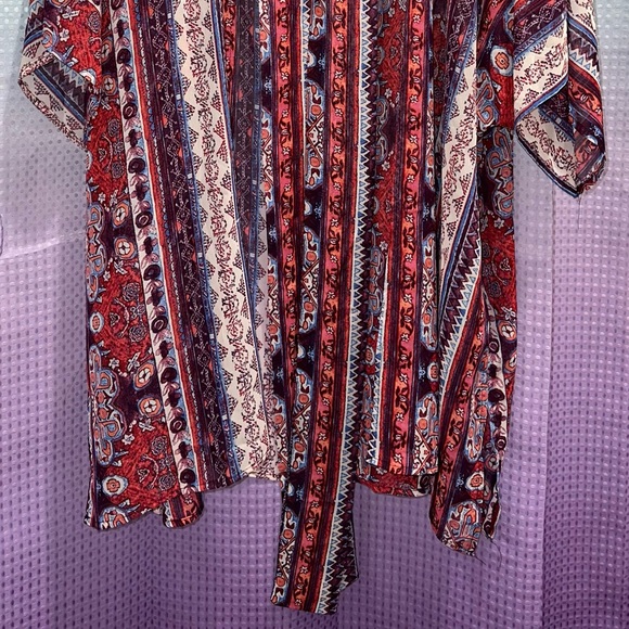 NWT Lularoe L boho striped Daphne kimono overlay - Picture 3 of 5